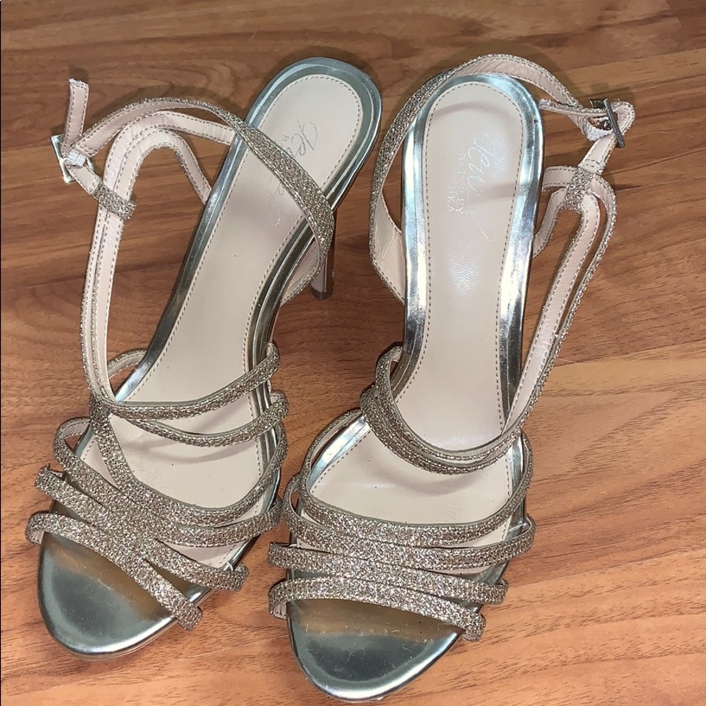 Jewel by Badgely Mischka Gold Strappy Heels